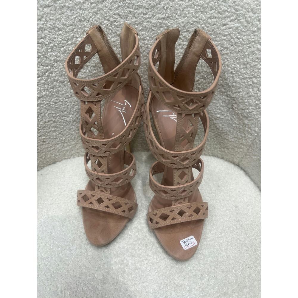 Giuseppe Zanotti Suede Gladiator Heels in Nude Size 36
